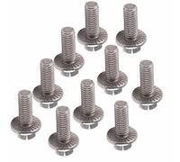 Oumefar Vis à Bride Hexagonale M6 en Acier Inoxydable 304, Boulons de Fixation à Tête de Rondelle pour Assemblage de Navire, 10 Pièces (M6*20)