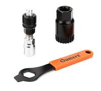 Oumers Extracteur de manivelle de vélo avec clé de 16 mm, outil d'extraction de manivelle, bras et clé à molette, kit d'outils de réparation