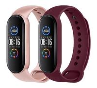 Oumida 2 PCS Bracelet pour Mi Band 5/ Mi Band 6/6 NFC/Amazfit Band 5, Bracelet en Silicone Souple Respirant Compatible Uniquement pour Xiaomi Mi Band 5/ Xiaomi Mi Band 6/6 NFC/Amazfit Band 5