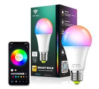 Oumida Ampoule Connectée WiFi, Ampoule LED E27 Multicolore 3000K-6500K, Dimmable 9W 806Lm, Compatible avec Alexa et Google Home, Commande Vocale, Economie d'énergie (1 Pack)