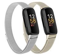 Oumida Bracelet en maille métallique compatible avec Fitbit Inspire 3, bracelet à boucle réglable en acier inoxydable pour homme et femme, bracelet de rechange pour moniteur de santé et de remise en