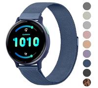 Oumida Bracelet magnétique en métal pour Garmin Vivoactive 3/5, Vivomove 3/HR/Style/Luxe, Forerunner 55/245/645, Approach S40/S42/S12