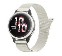 Oumida Bracelet pour Fossil Femme Gen 6/Fossil Femme Gen 5E, 18mm bracelet acier inoxydable pour Vivoactive 4S/Venu 2S/Venu 3S/Vivomove 3S, Lumière stellaire