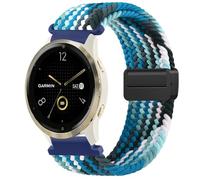 Oumida Bracelet pour Garmin Vivoactive 4S, Réglable Bracelet de Sport Nylon coloré et souple pour Garmin Venu 3S / Venu 2S / Vivomove 3S, Vague océanique