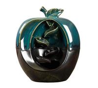 OUMIFA Brûleur d'encens à refoulement Céramique Backflow Incens Burners Pommes Collentant Fruit Collection Décenseur Décoractive Encens Fontaine Office Office de Bureau Ornement Accueil Décoration