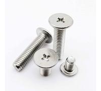 OUMIFA Vis à Tête 10 / 25pcs Cm m1.4 m1.6 m2 m2.5 m3 m4 m5 m6 304 Boulon de vis à vis à tête Plate Ultra Mince de Croix en Acier Inoxydable. (Length : 50mm, Taille : M6 10pcs)