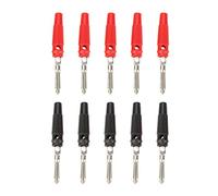 Oumij Fiche Banane P3008, 10PCS Connecteur Terminal 4mm Connecteurs - à vis Prise Banane Rouge + Noir Connecteur - de Sondes de Test d'amplificateur de Haut-parleur