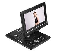 Oumij Lecteur DVD Portable 9 Pouces écran LCD Large Rotatif Lecteur DVD Vidéo Radio FM Jeu SD USB AV CD VCD(Prise Européenne)