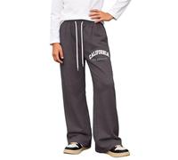 OUMSHBI Pantalons De pour Garçons Jogging Jambe Large Baggy Sweatpants Uniforme Scolaire avec Poches Taille Haute Élastique Pantalon De pour Enfants Classique Training Sports Garçon Jogger Pants