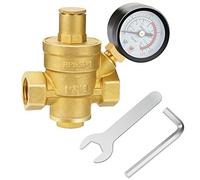 oumuik Régulateur de pression 1/2 pouce eau DN15 avec manomètre et 2 outils de réglage, régulateur de pression en laiton 16 MPa