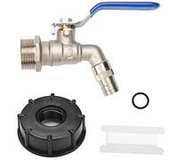 Oumuik Robinet de jardin/robinet d'extérieur antigel 3/4", robinet de tuyau à sortie unique en laiton chromé , Bleu