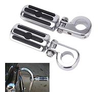 OUMURS Repose-pieds de moto de 3,2 cm pour garde-moteur de 3,2 cm pour barres de collision, support de pédale compatible avec Harley Touring Electra Road Glide Road King Street Glide Sportster 883
