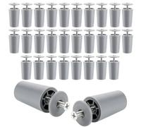 Oungy Lot de 30 butoirs de volet roulant gris - 40 mm de long - 40 mm de long - Butée de volet roulant avec poids - Butée pour volet roulant - Pièces de rechange pour volet roulant - Vis et disque