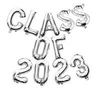 OUNONA 1 Ensemble 2023 costume de ballon faire la fête aluminium 2023 ballons decoration fete décoration fete ballons de graduation décoratifs ballon de remise des diplômes 2023 Silver