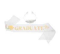 OUNONA 1 Ensemble Couronne, Tiare et Écharpe - Kit de Décoration pour Fête de Remise de Diplômes 2026 pour Femmes - Accessoires pour Cérémonie ou Photos de Remise de Diplômée