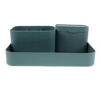 OUNONA 1 ensemble de rangement pour bureau à ongles : boîte de rangement avec grand plateau et porte-stylo pour cure-dents, cotons-tiges et cotons-tiges de maquillage