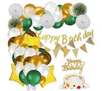 OUNONA 1 Ensemble Décoration Anniversaire Bannière Ballons Cake Topper