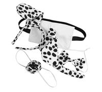 OUNONA 1 Ensemble Déguisement Animal Tête Queue de Dalmatien Accessoires de Cosplay pour Halloween Anniversaires