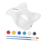 OUNONA 1 Ensemble Ensemble de masque de bricolage dessiner renard plaine masque dhalloween Costume des femmes de chat ton masque de cosplay Masque de chat DIY chat blanc masques Plastique