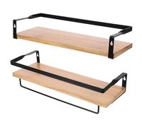 OUNONA 1 Ensemble Étagère Murale Flottante Rangement pour Salle de Bain Cuisine Salon Design Multifonctionnel