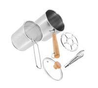 OUNONA 1 ensemble Friteuse à Huile Acier Inoxydable Complet avec Panier de Friture Couvercle et Clips Poêle Antiadhésive pour pour Friture Profonde et