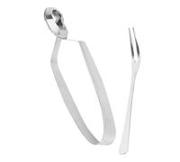 OUNONA 1 Ensemble Pince à Escargot Acier Inoxydable Fourchette Ustensiles de Cuisine pour Déguster Escargots pour Repas Activités Air