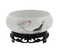 OUNONA 1 Ensemble Pot De Jonquille Céramique Vase Bol Décoratif Planteur De Bol De Fleurs Pots D'orchidée Jardinière en Porcelaine Détenteur De Bonsaï Jardinière Chinoise Plastique