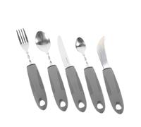 OUNONA 1 ensemble Set de Vaisselle Adaptative Tremblement pour Personnes Âgées Couverts Ergonomiques Plastique Flexible avec Poignée Antidérapante Lot pour Utilisation Facile et