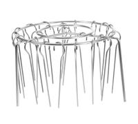 OUNONA 1 Ensemble Support de Brochettes Vertical Acier Inoxydable avec Stand pour Friteuse à Air et Four Rack à Kebabs Pratique pour Bbq et Cuisson Verticale Brochettes Incluses