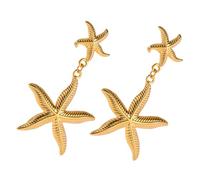 OUNONA 1 paire Boucles Oreilles Inoxydable Thème Marin Créoles Étoile Bijoux Mode pour Femmes Élégance Rétro Parfaites pour Look Chic et Unique