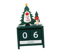 OUNONA 1 Pièce Calendrier des sapins de Noël Calendrier DIY Calendrier perpetuel Calendrier de l'Avent Blocs de Date de numéro de noël Calendrier de Table de noël Calendrier de Bureau