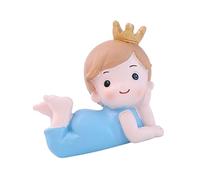 OUNONA 1 Pièce Décoration De Gâteau Dessin Animé Maman Petit Mini Figurine Gâteau d'anniversaire Toppers Ornement Bébé Garçon Décor De Gâteau De Fille Mariage Blue Résine