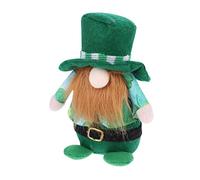 OUNONA 1 Poupée sans Visage Joli Chapeau en Peluche Décoration pour La Saint-Patrick Poupée De Pâques Poupée en Peluche pour La Saint-Patrick Poupée Nain en Tissu Non Tissé Vert