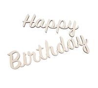 OUNONA 1 Set de Stickers Muraux en Bois « Joyeux Anniversaire », Décoration de Fête D’anniversaire, Facile à Installer, pour Chambre et Arrière-plan