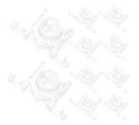 OUNONA 10 ensembles Transparent Drawer Front Clamps With Screws Cabinet Door Stops For Furniture Closets Dressers Stable Plastic Clips For Easy Installation And Use