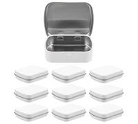 OUNONA 10 Pièces Boîte Mini Étain Portable pour Rangement de Bijoux et Perles Boîte de et Pratique pour