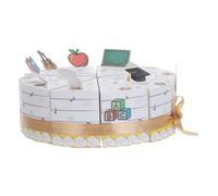 OUNONA 10 Pièces Boîtes à Gâteaux Structure Empilable et Gain de Place Décorées Triangulaires en Papier pour Fête Scolaire pour Anniversaires et Décorations de Classe