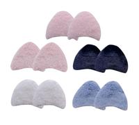 OUNONA 10 pièces Breloques Oreilles de Chat DIY Fausse Fourrure de Lapin Accessoires Souples et Légers pour Création Serre-tête Garçon Fille Décorations Mignonnes Blanc Rose Rose Coréen