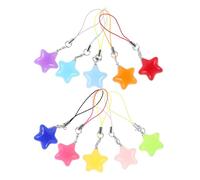 OUNONA 10 pièces Breloques Téléphone Étoile Mignonne Accessoires Décoratifs Polyvalents pour Clés Sacs et Appareils Cordons