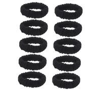 OUNONA 10 pièces Élastiques à Cheveux sans Couture Lot de Élastiques Noirs pour Queues de Cheval Accessoires et Adolescentes Idéaux pour Sport