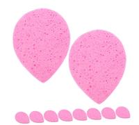 OUNONA 10 pièces Éponges Démaquillantes Lavables Éponges Faciales Multifonctions Cellulosique et Pratiques pour Nettoyage Visage et Filles Design Portable et Confortable