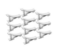OUNONA 10 Pièces Lot de Clips Robustes Aluminium pour Étagères de Réfrigérateur Supports Fixes pour Congélateur Organiseur Espace Pratique pour Usage Domestique et Commercial