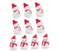 OUNONA 10 pièces Mini Décorations de Noël Résine Figurines de Bonhomme de Accessoires DIY pour Créer Une Ambiance Festive