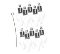 OUNONA 10 pièces Mini Pendant Glass Perfume Bottles with Screw Caps Empty Refillable Essential Oil Bottles for DIY Crafts and Necklace