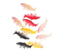 OUNONA 10 Pièces Modèle Mini Koi Décoratif Accessoires D'aquarium Vert Bobard Modèle De Poisson Miniature Simulé Réaliste Poisson De Maison De Poupée Ornements Flottant Décorations Résine