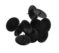 OUNONA 10 Pièces Ornements d'assiettes à Bougies Couronne bougeoir Pilier Cercle décoration des Stands cône Chandelier d'halloween Plaque de Bougie Pilier Le Fer Black