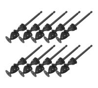 OUNONA 10 Pièces Pale de Mélange pour Peinture Époxy en Abs Noir Force de Cisaillement Améliorée, Installation sans Outil, Compatible Perceuse Électrique pour Mélanger Peinture