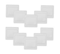 OUNONA 10 Pièces Plaques Murales Décoratives Blanches Double Plaque Interrupteur Combinée Feu Protection Murale pour Rénovation Intérieure Design Fonctionnel pour