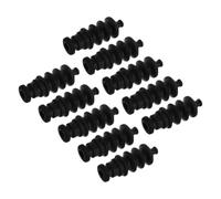 OUNONA 10 Pièces Soufflet Étanche Noir en Caoutchouc 37 MM | Orifice Central de 5mm, Conception Accordéon, Mouvement Fluide, Ajustement pour Tubes de Tringle, Entretien Extérieur