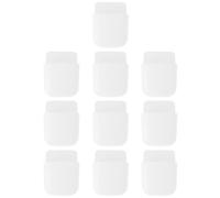 OUNONA 10 Pièces Support Mural pour Téléphone et Télécommande Rangement Organisateur en PP Blanc, Surface Lisse, pour Salon et Chambre, Ambiance Estivale Assurée